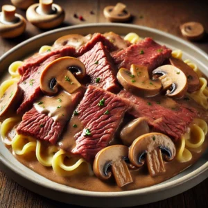 Corned Beef Stroganoff